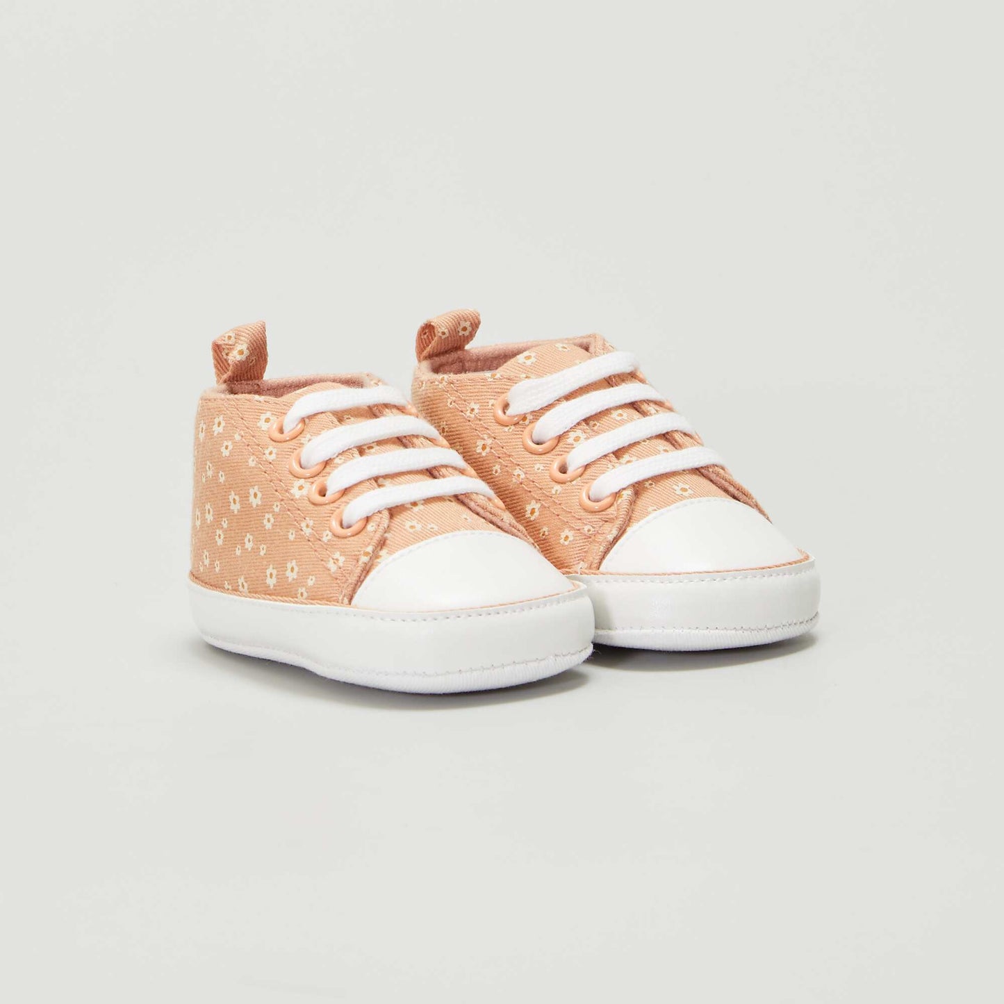 Canvas trainers with decorative print PINK