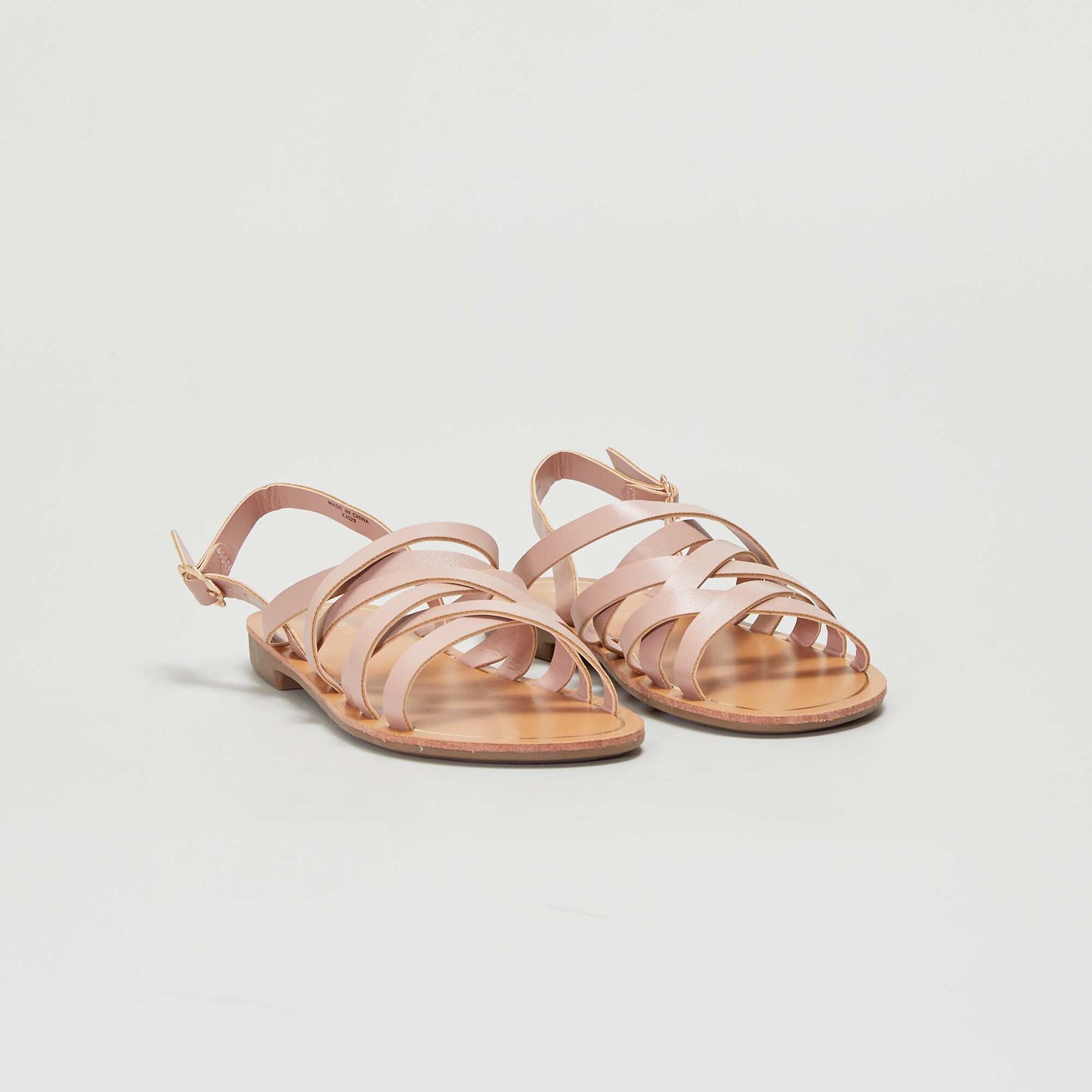 Shimmery strappy sandals PINK