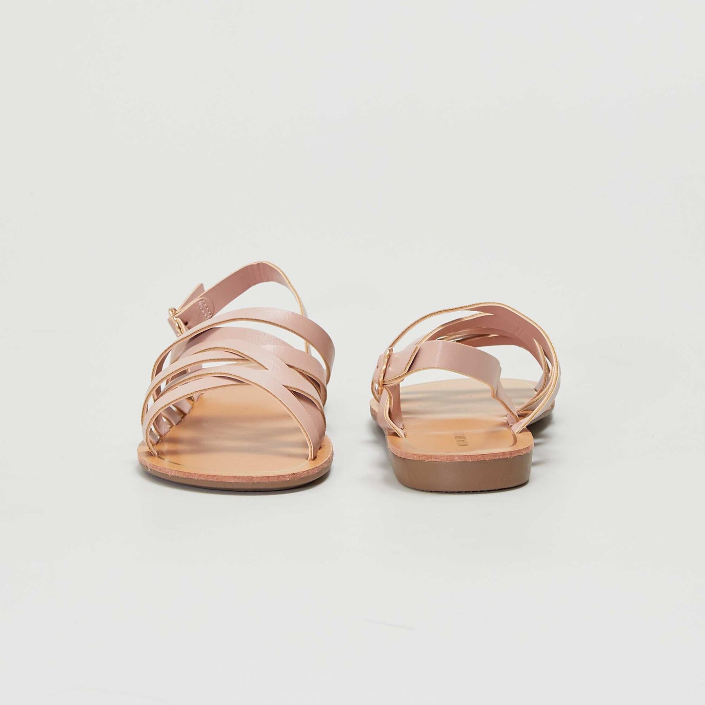 Shimmery strappy sandals PINK