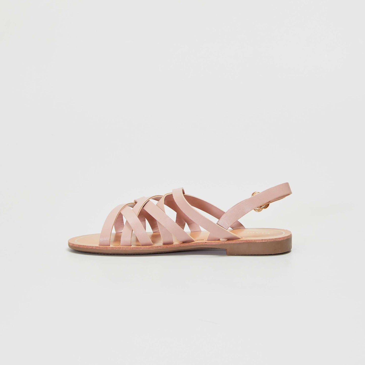 Shimmery strappy sandals PINK