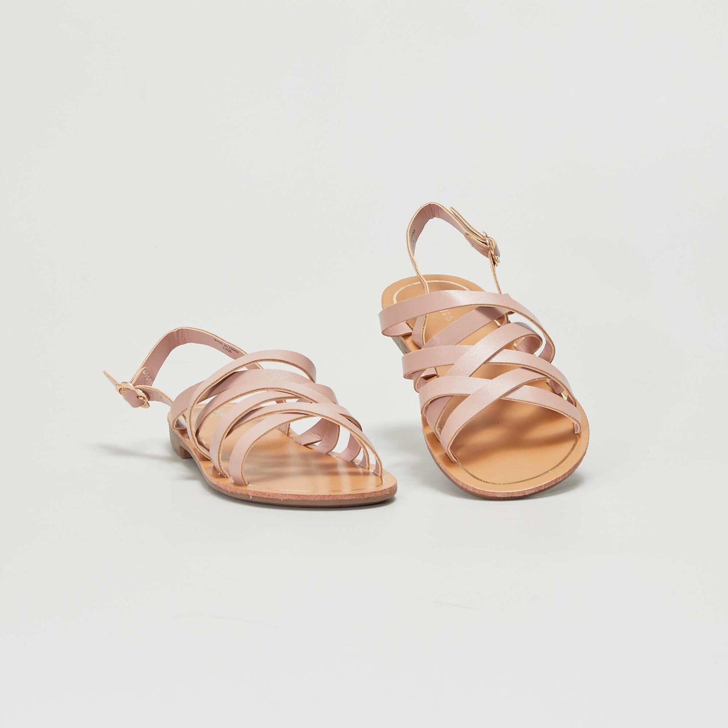 Shimmery strappy sandals PINK