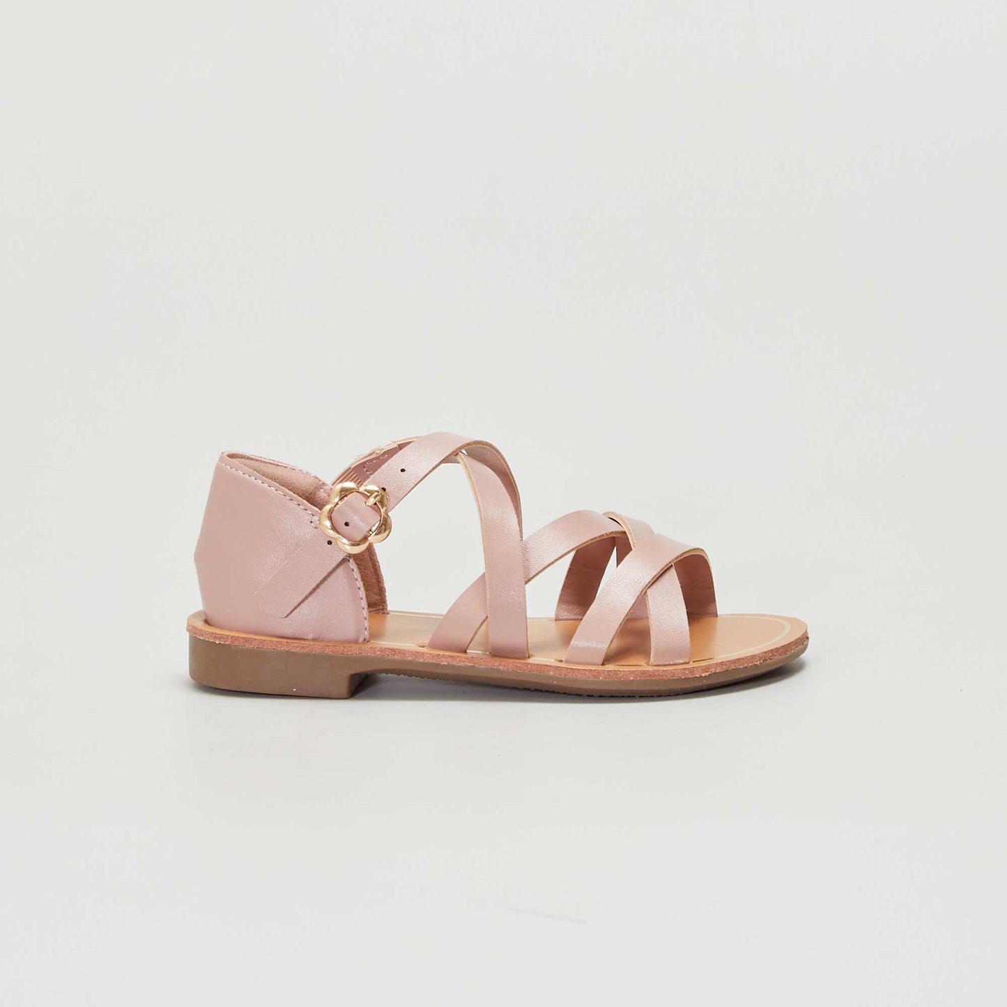 Shimmery strappy sandals PINK