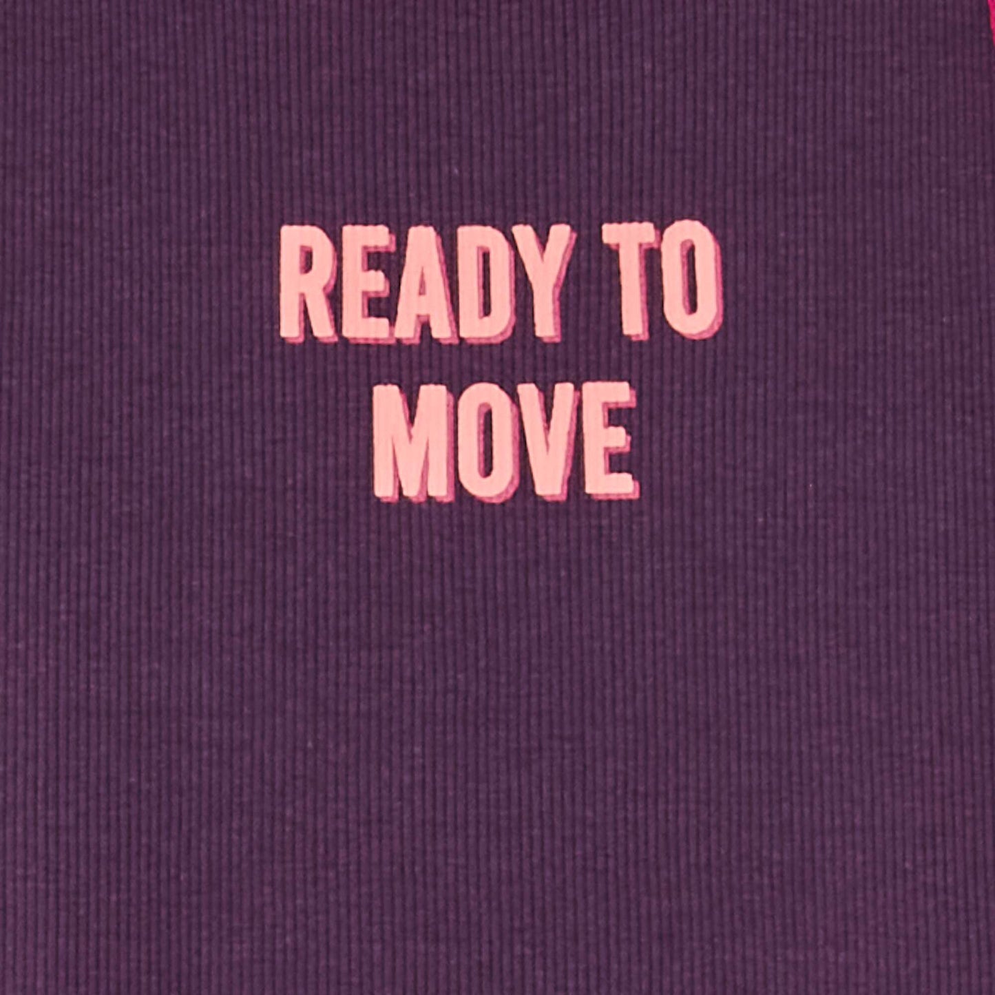 'Ready to move' vest top PINK