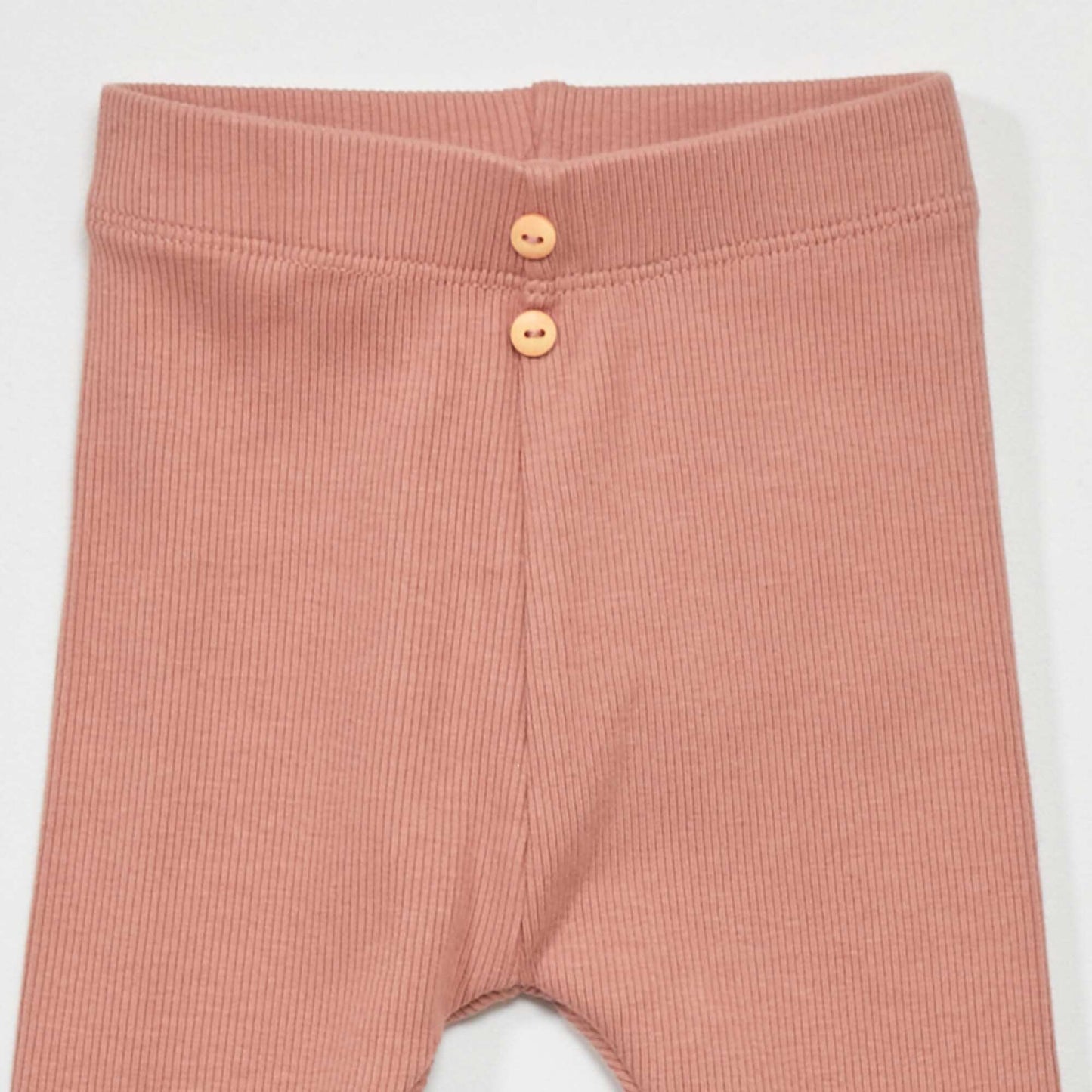 Plain ribbed knit leggings PINK