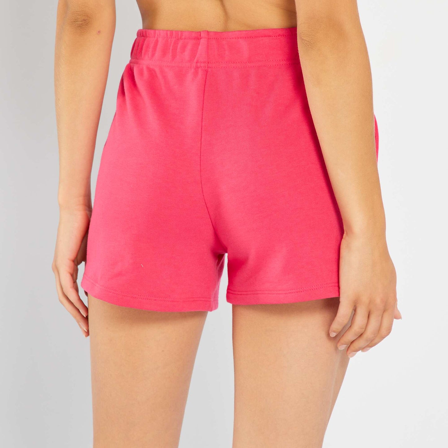 Basic sweatshirt fabric shorts Pink