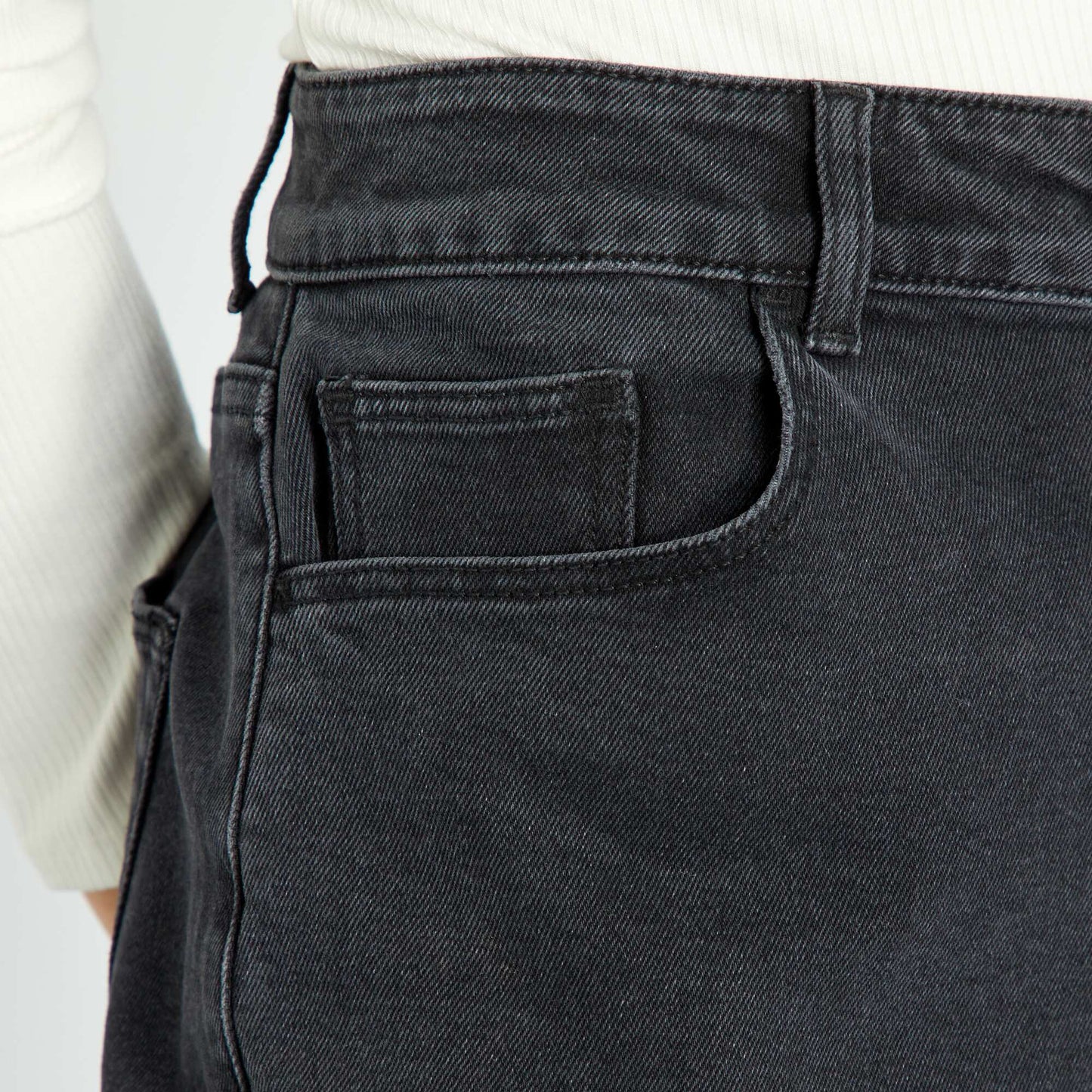 Very high-waisted mom jeans - L30 BLACK