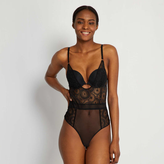 Lace bodysuit Black