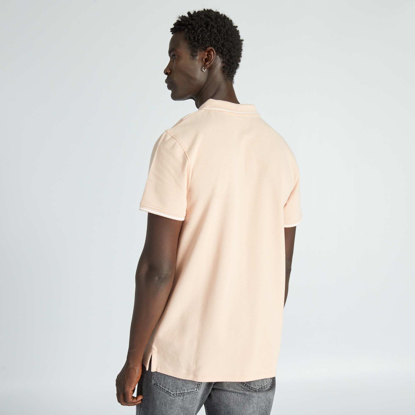 Cotton piqué polo shirt PINK