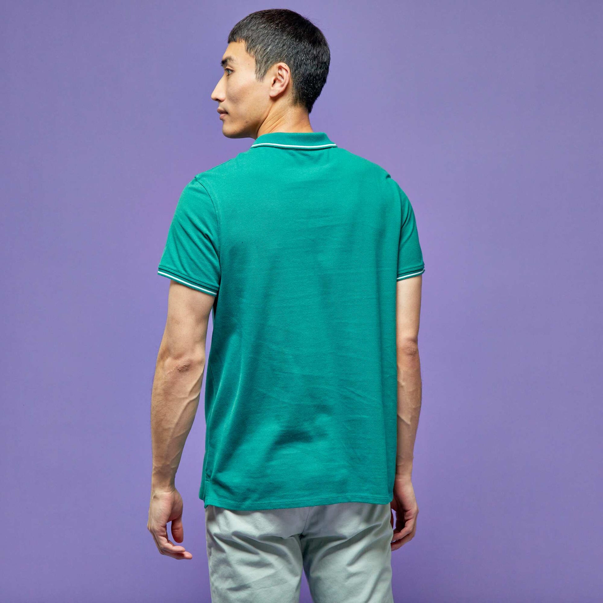 Cotton piqué polo shirt GREEN