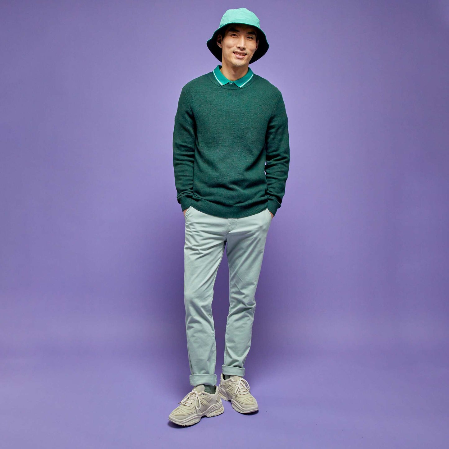 Cotton piqué polo shirt GREEN