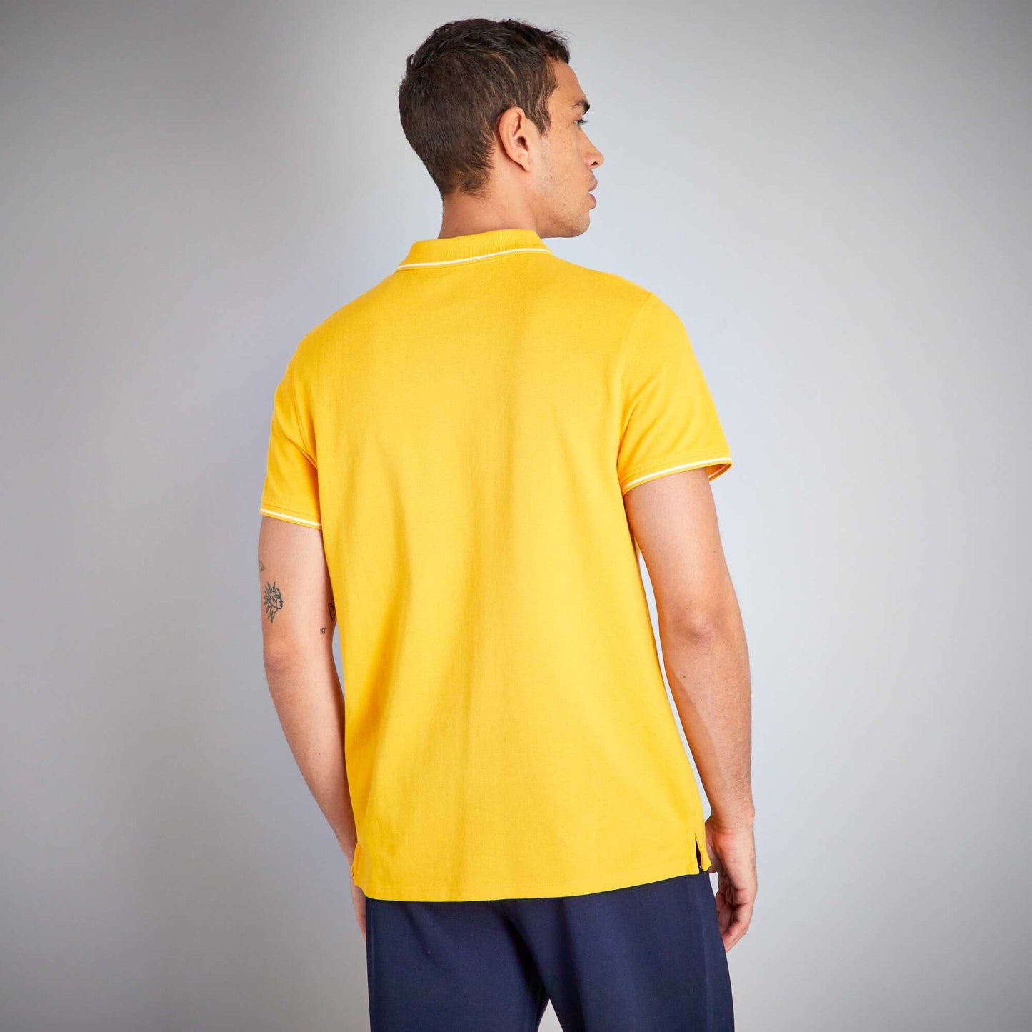 Cotton piqué polo shirt YELLOW