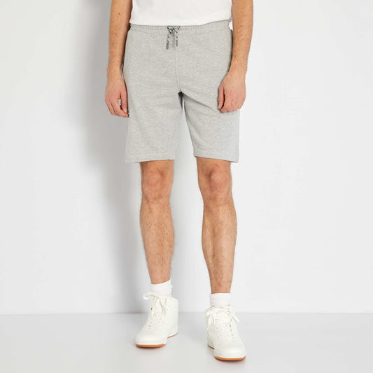 Plain sweatshirt fabric Bermuda shorts GREY
