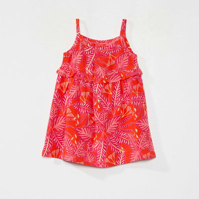 فستان بحمالات ضيقة أحمر