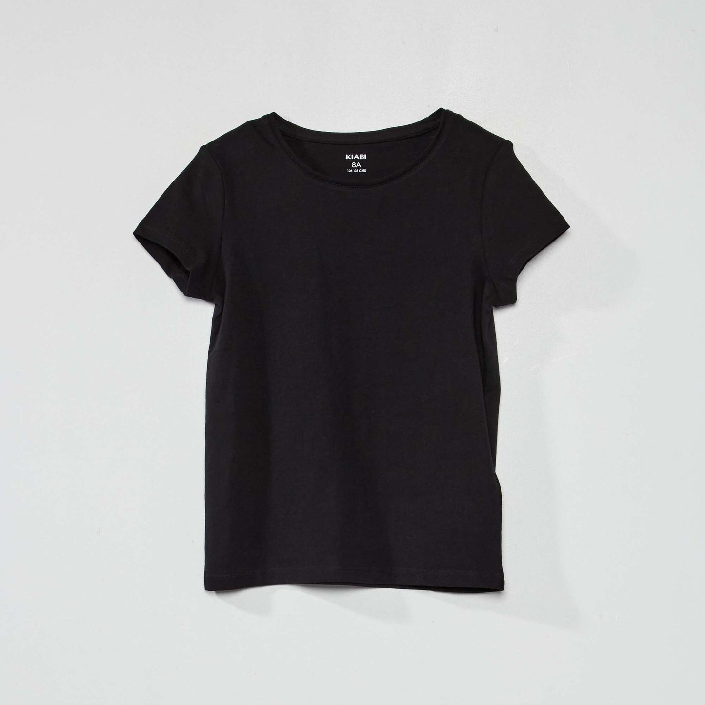 Plain jersey T-shirt black