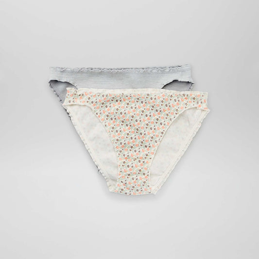 Pack of 2 bloomer-style briefs WHITE