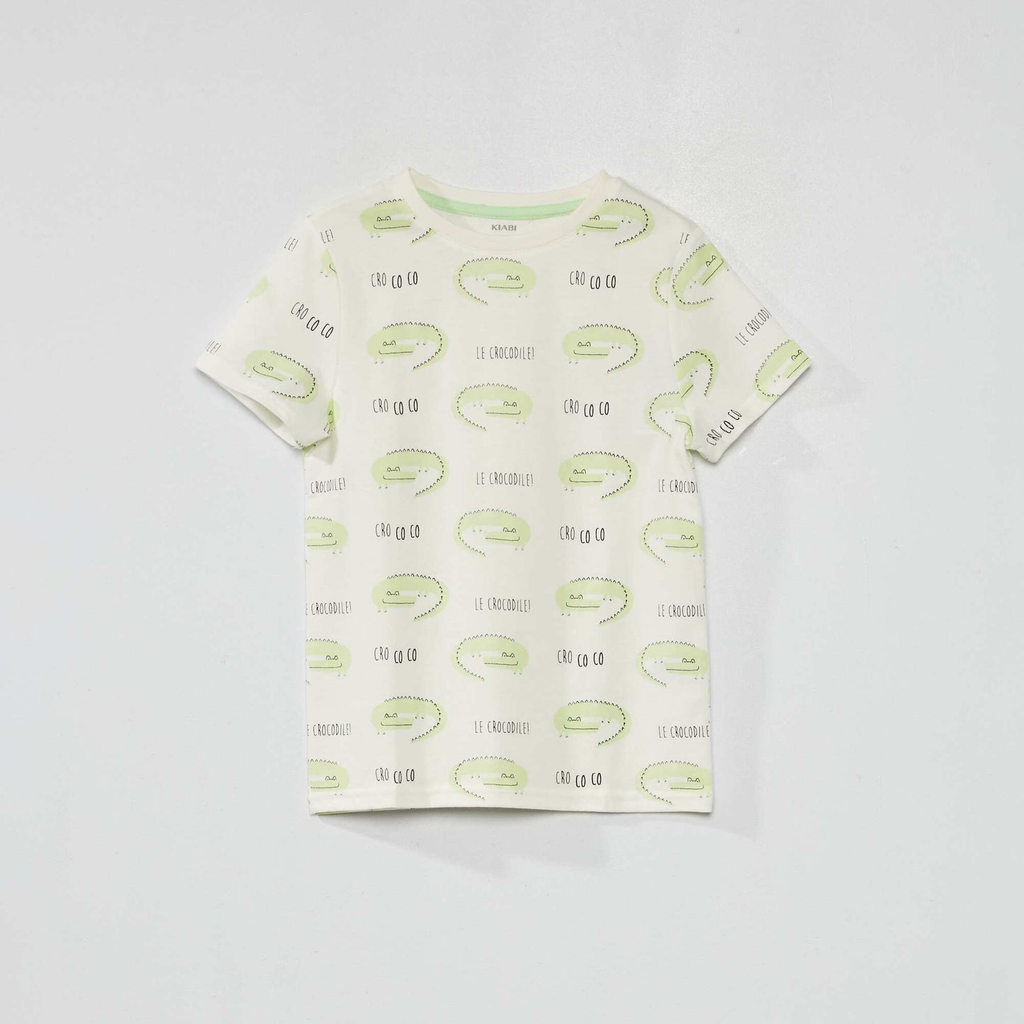 Pure cotton patterned T-shirt WHITE