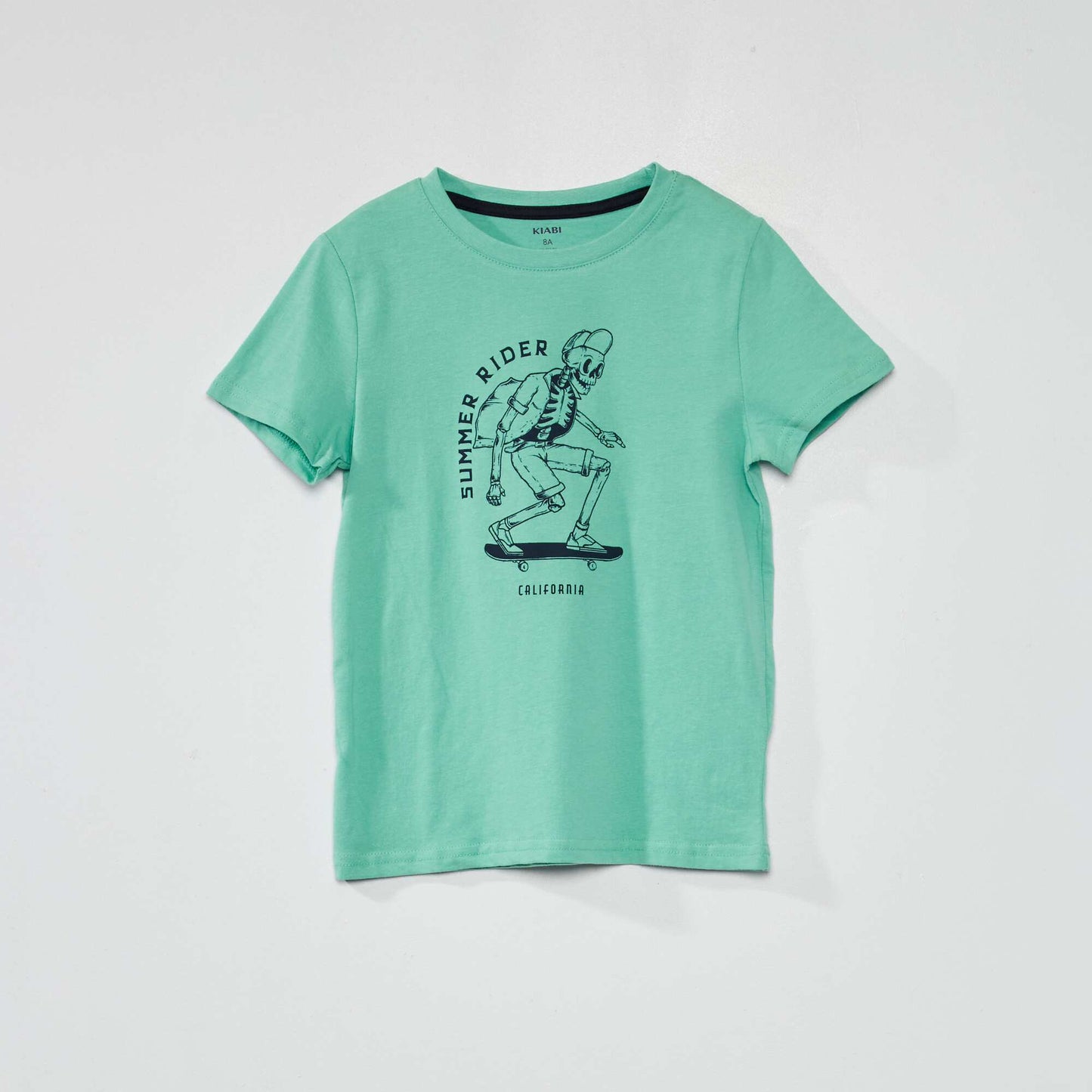 Short-sleeved printed T-shirt GREEN