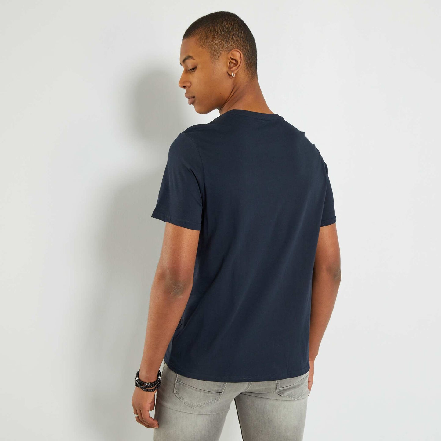 Short-sleeved printed T-shirt BLUE
