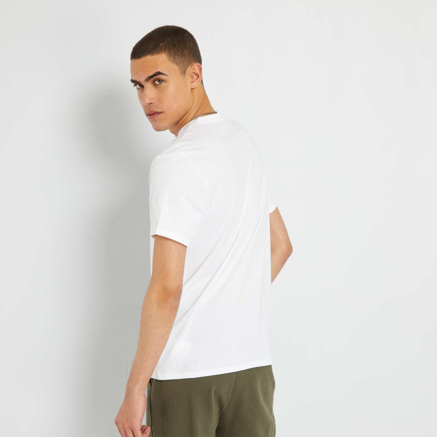 Short-sleeved cotton T-shirt WHITE