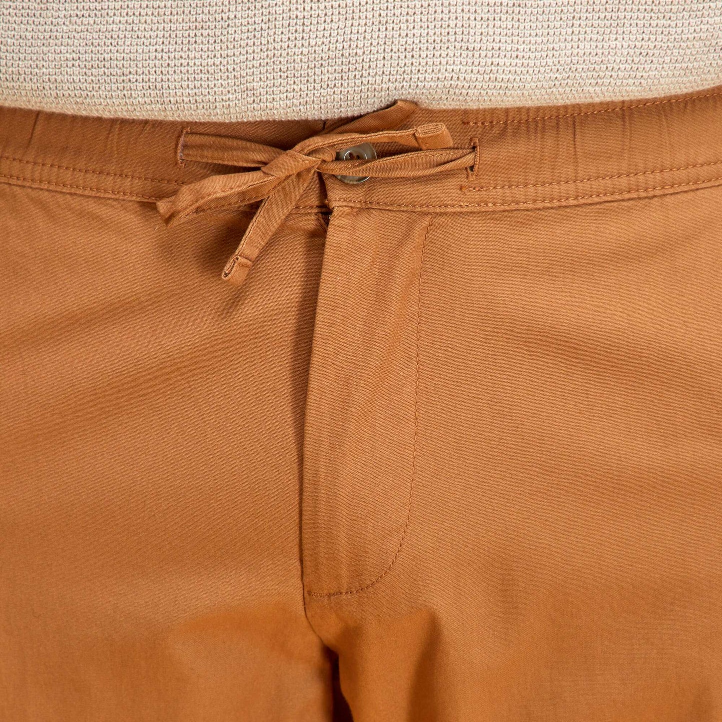 Slim-fit chinos with elasticated waist BEIGE