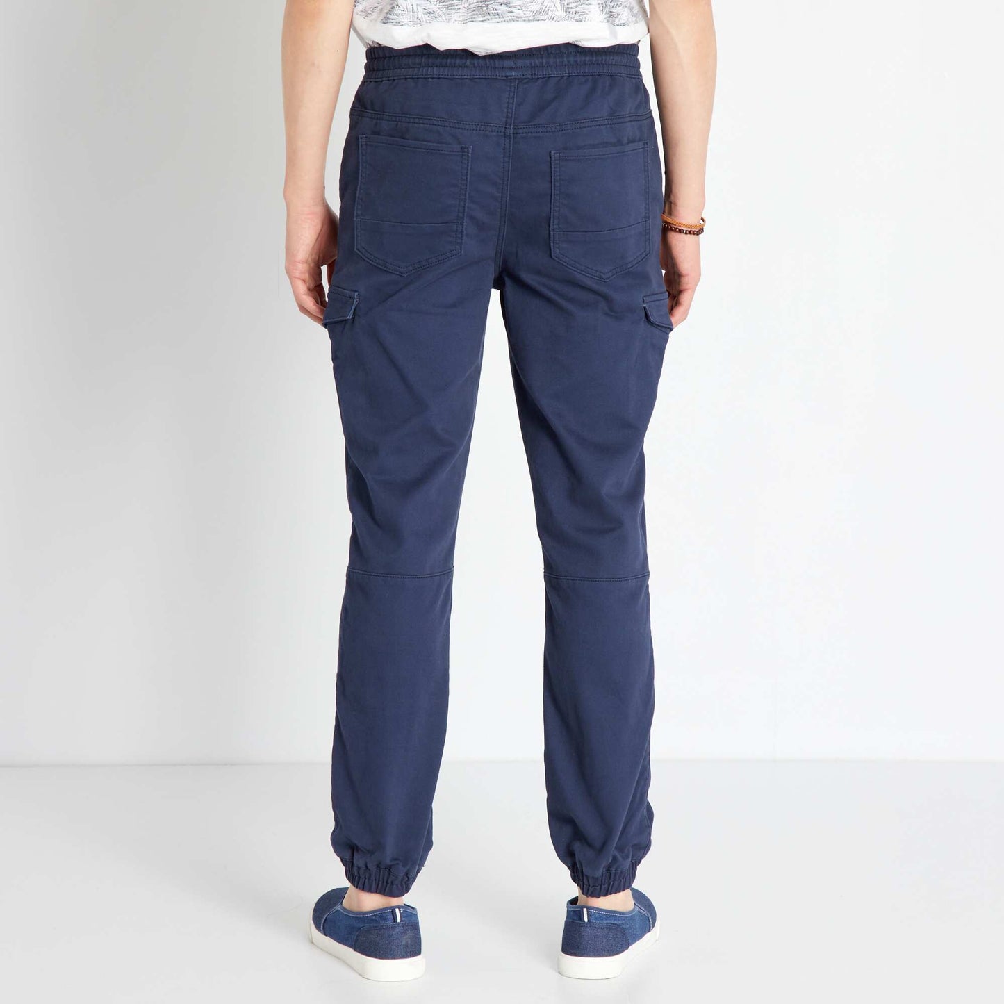 Slim-fit trousers with flap pockets BLUE
