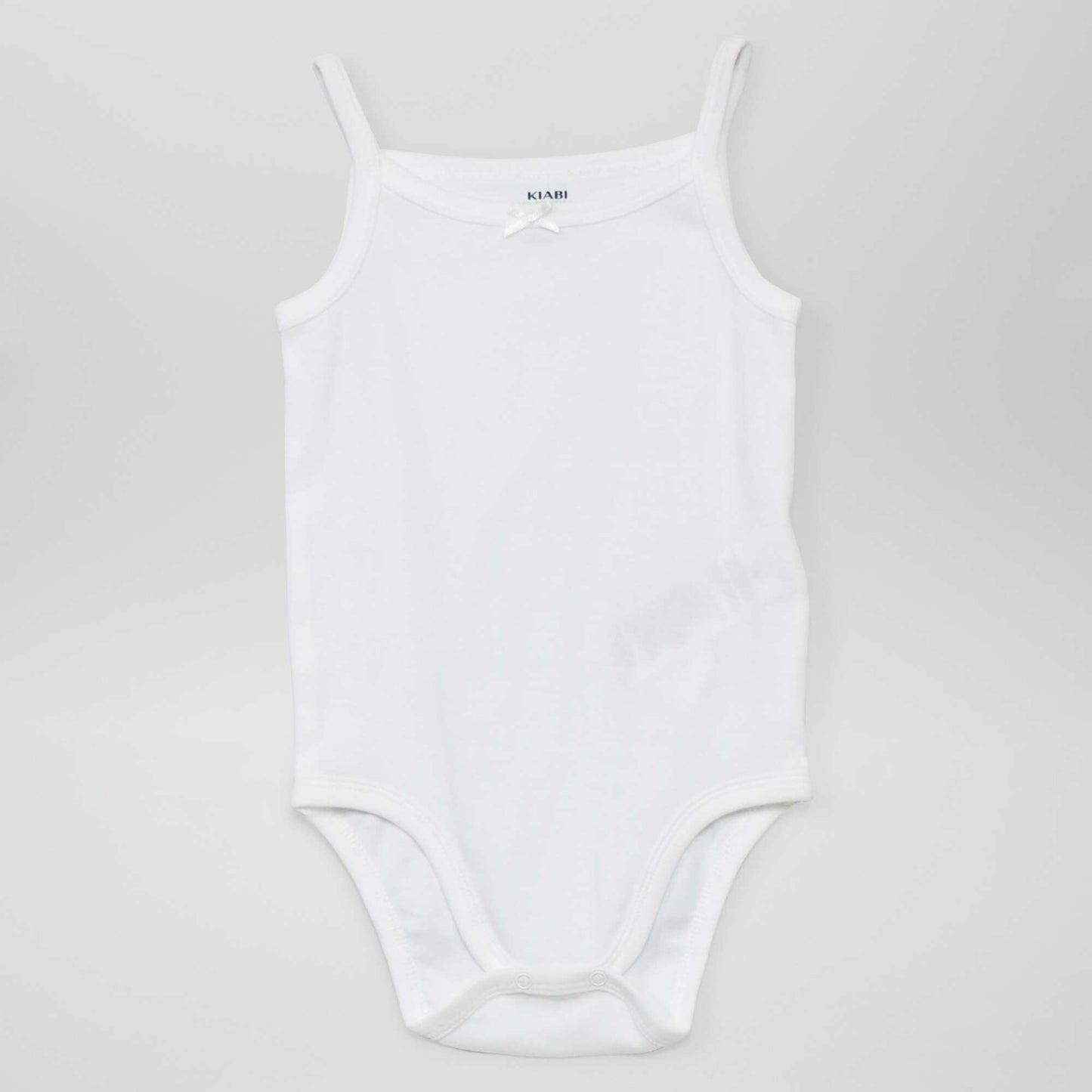 Pack of 3 bodysuits with narrow straps WHITE