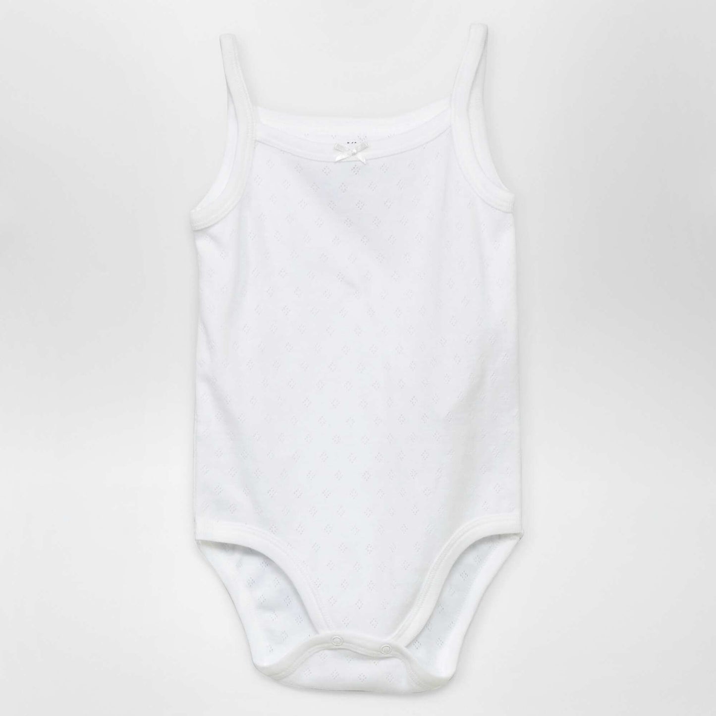 Pack of 3 bodysuits with narrow straps WHITE