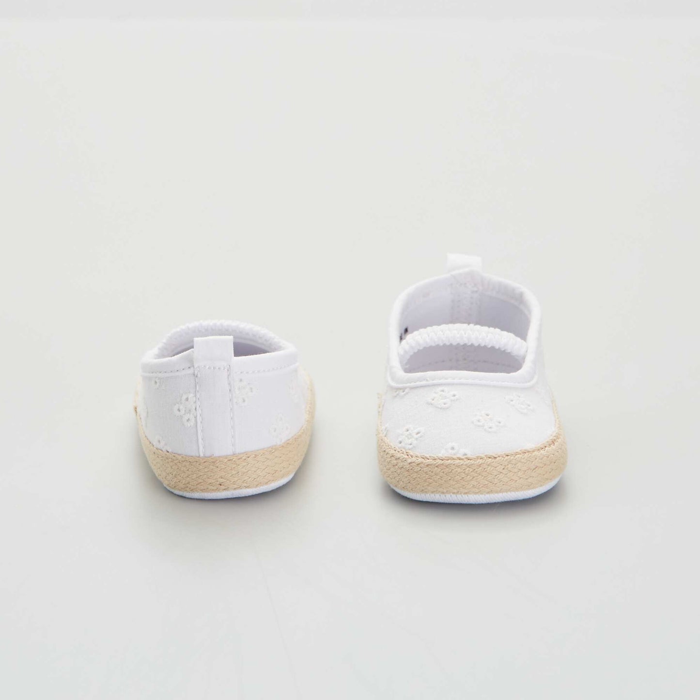 Espadrilles with broderie anglaise white