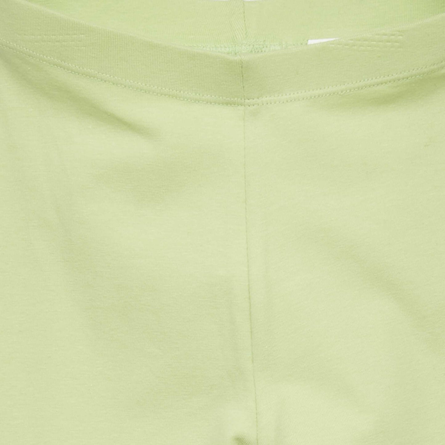 Cropped plain jersey leggings GREEN