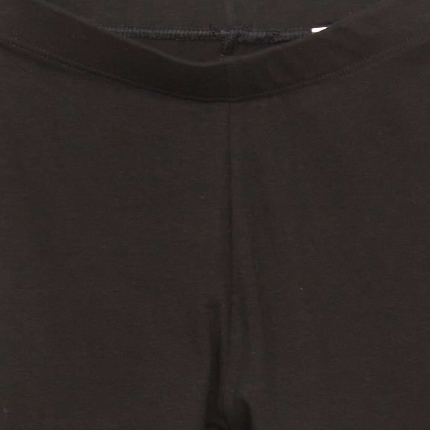 Cropped plain jersey leggings black
