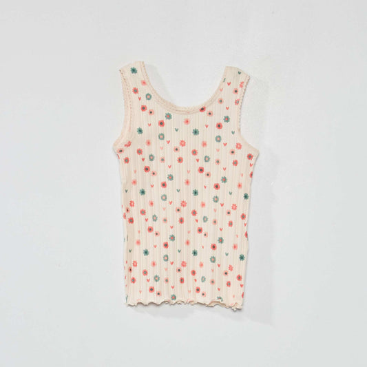 سترة محبوكة مضلعة مطبوعة PINK