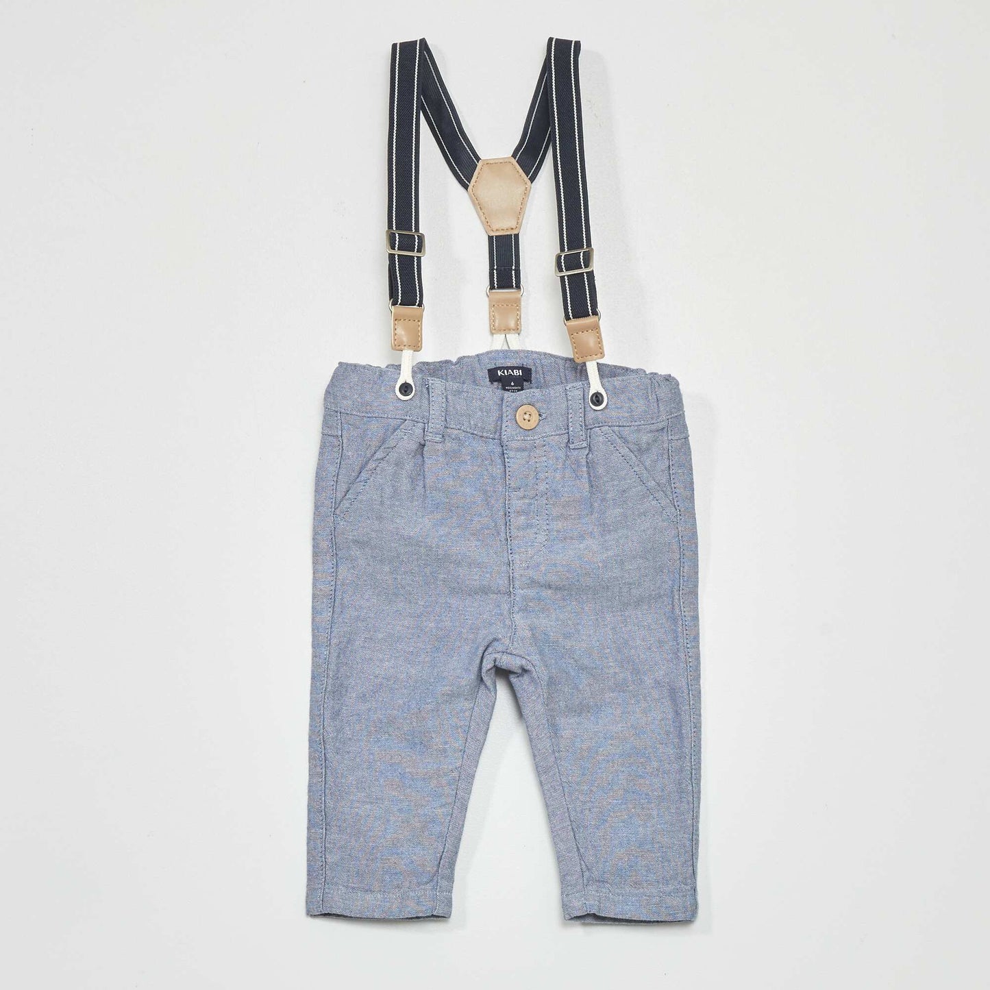 Trousers with detachable braces BLUE