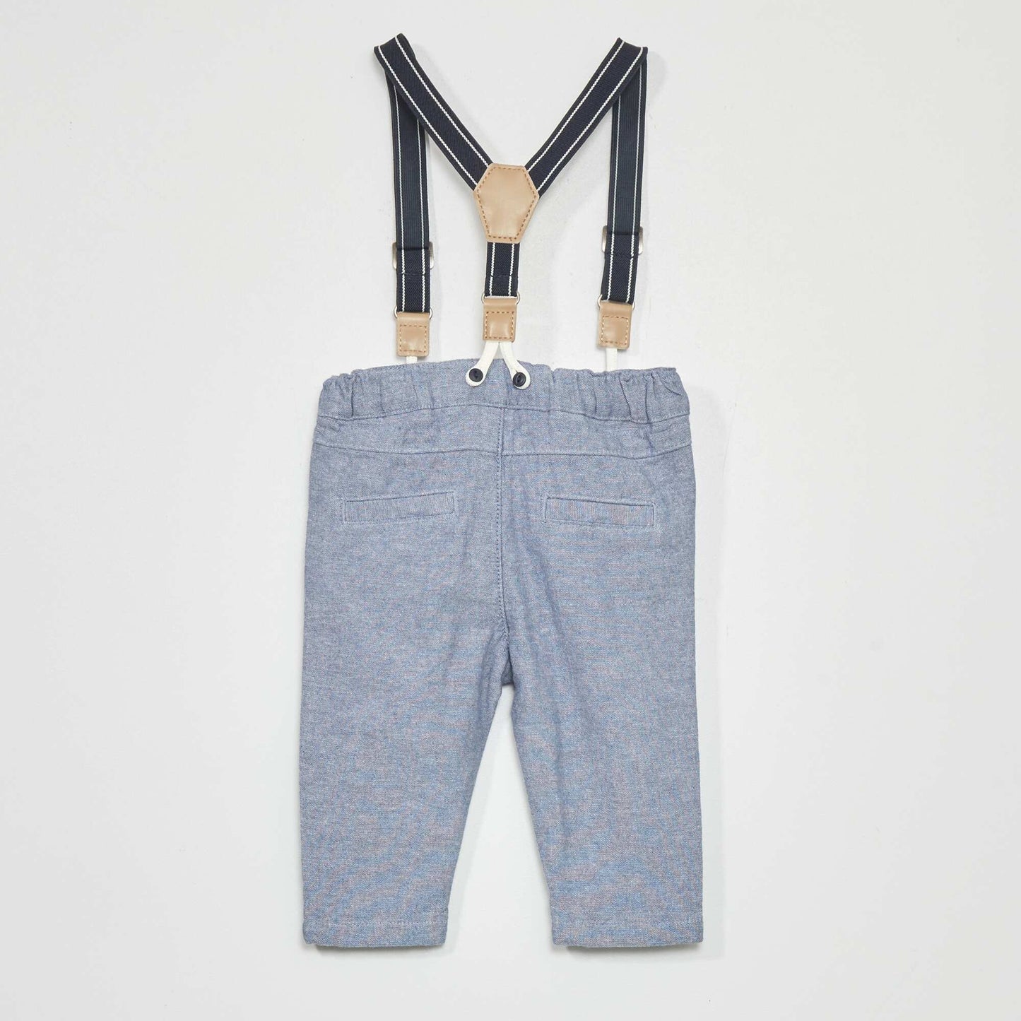 Trousers with detachable braces BLUE