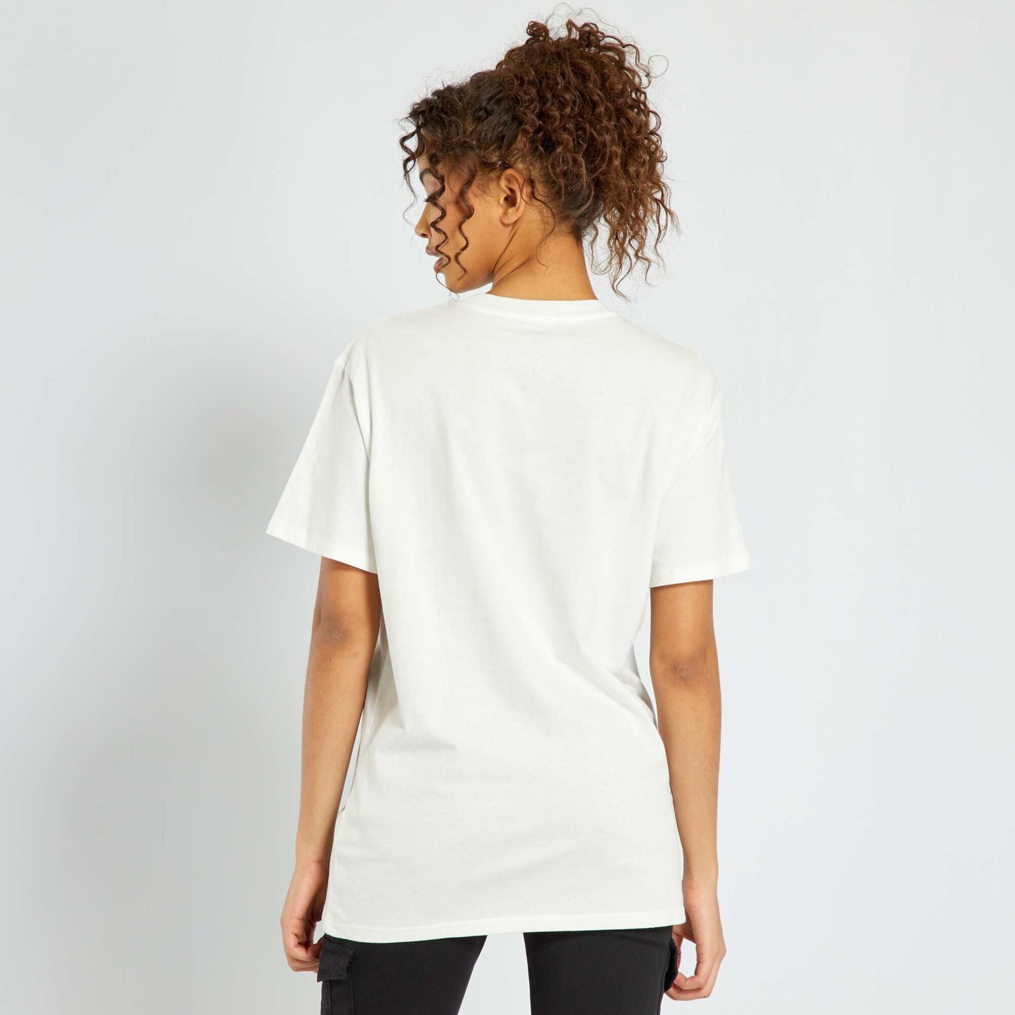 USA printed T-shirt WHITE