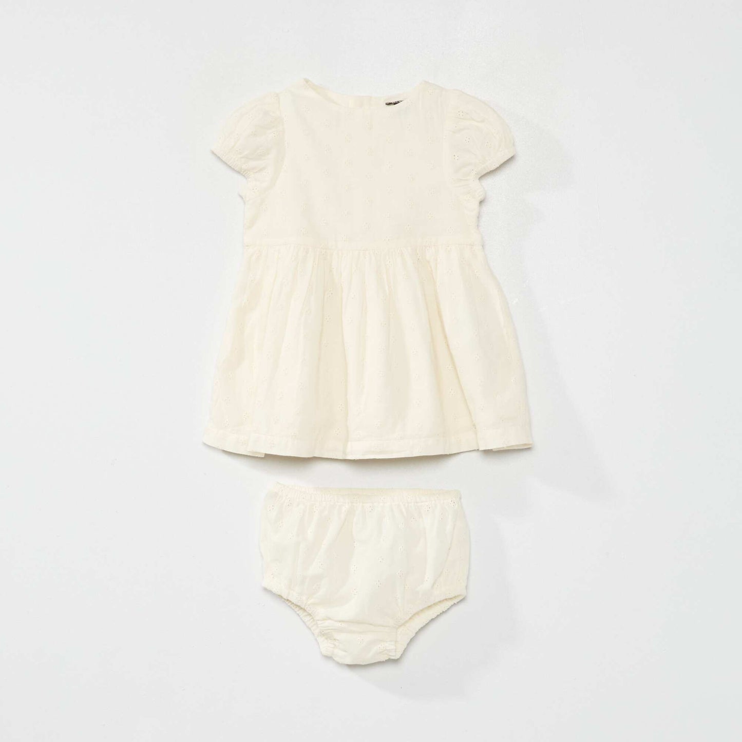 Short-sleeved dress with briefs WHITE