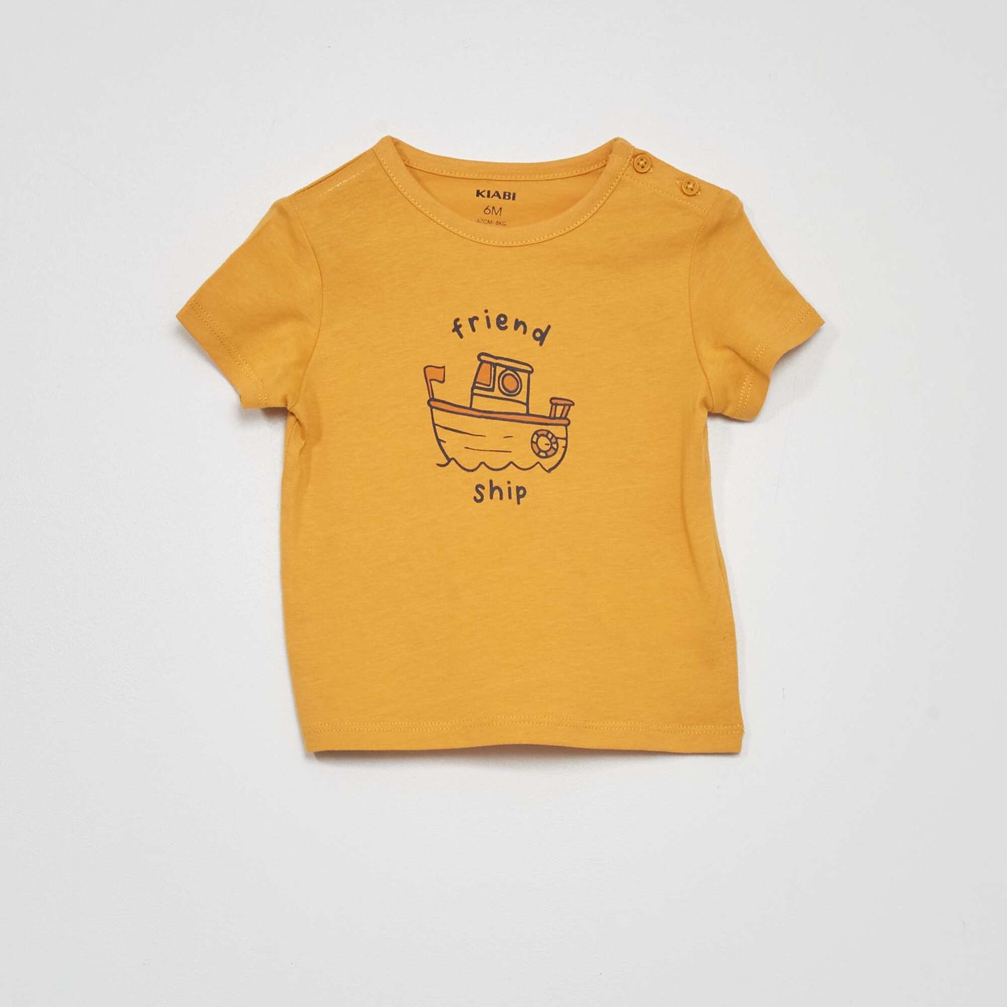 Printed jersey T-shirt YELLOW