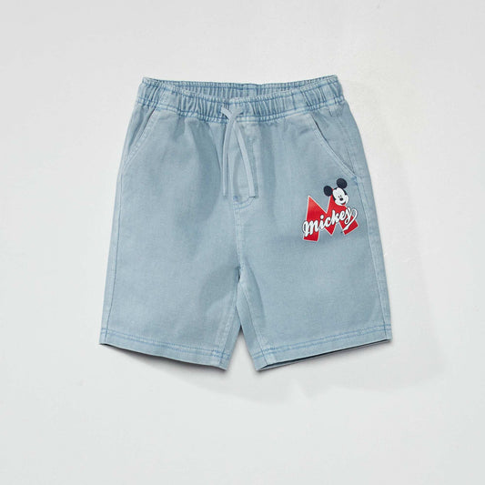 'Disney' 'Mickey' denim Bermuda shorts BLUE