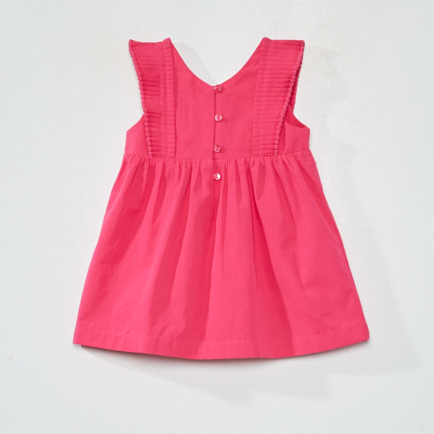 Poplin dress indian pink