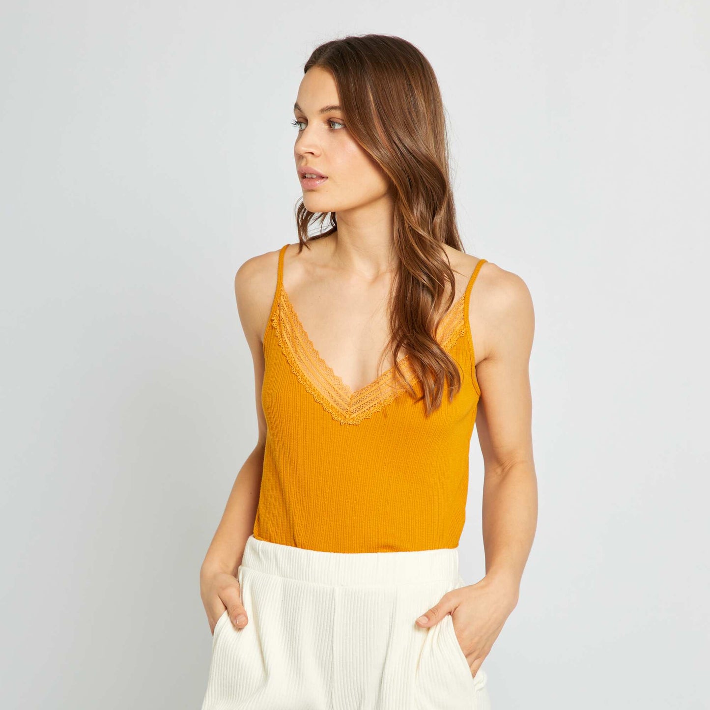 Pyjama vest top YELLOW