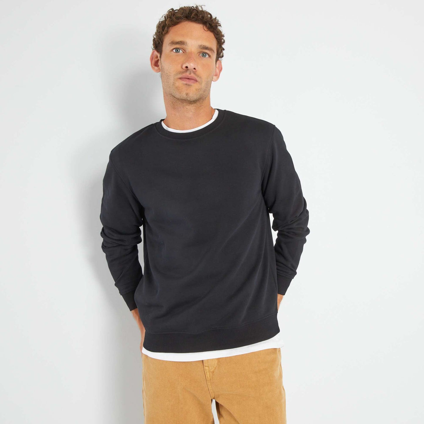 Plain sweatshirt Black