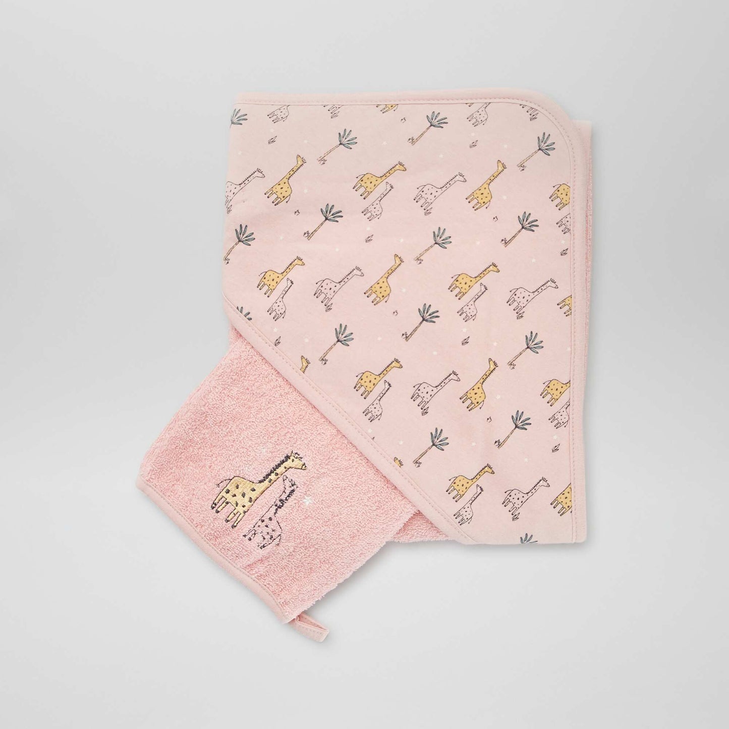 Hooded bath towel PINK