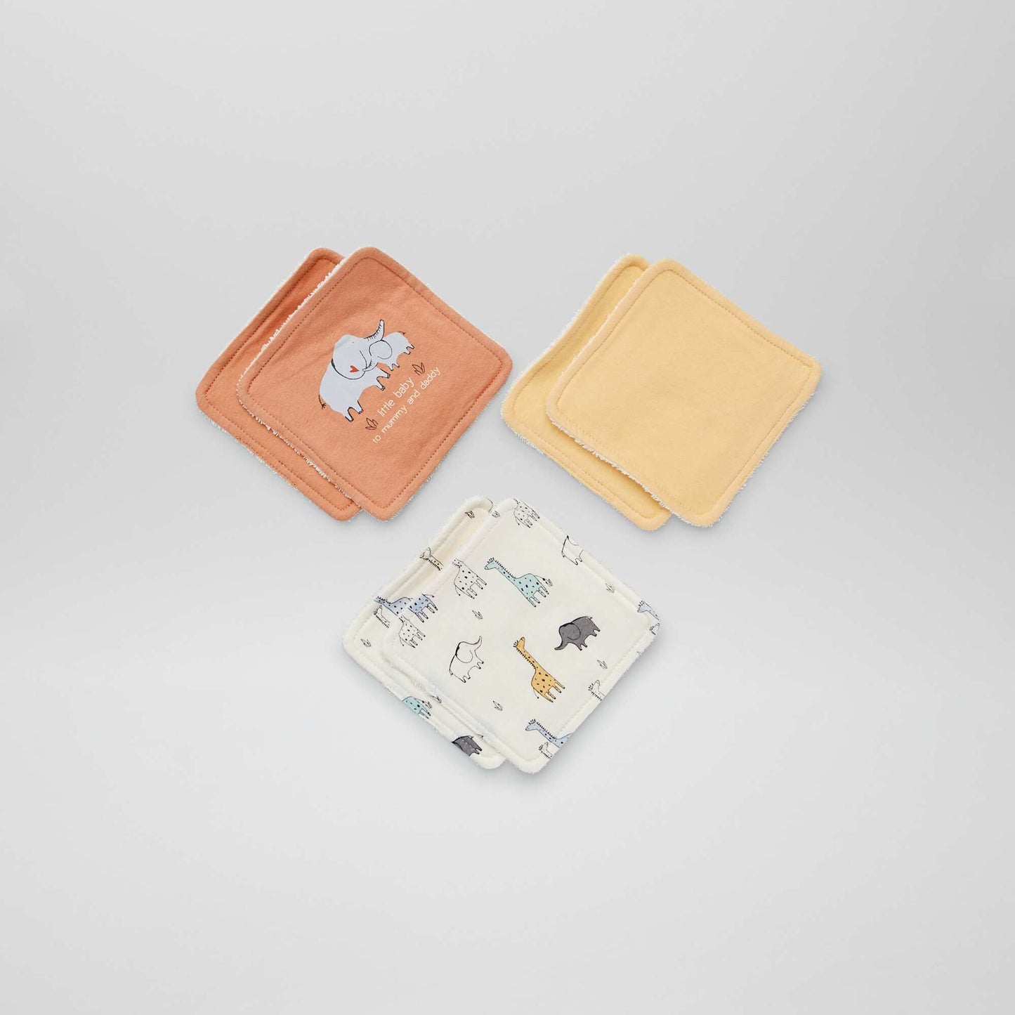 عبوة من 6 مناديل قابلة للغسل أبيض