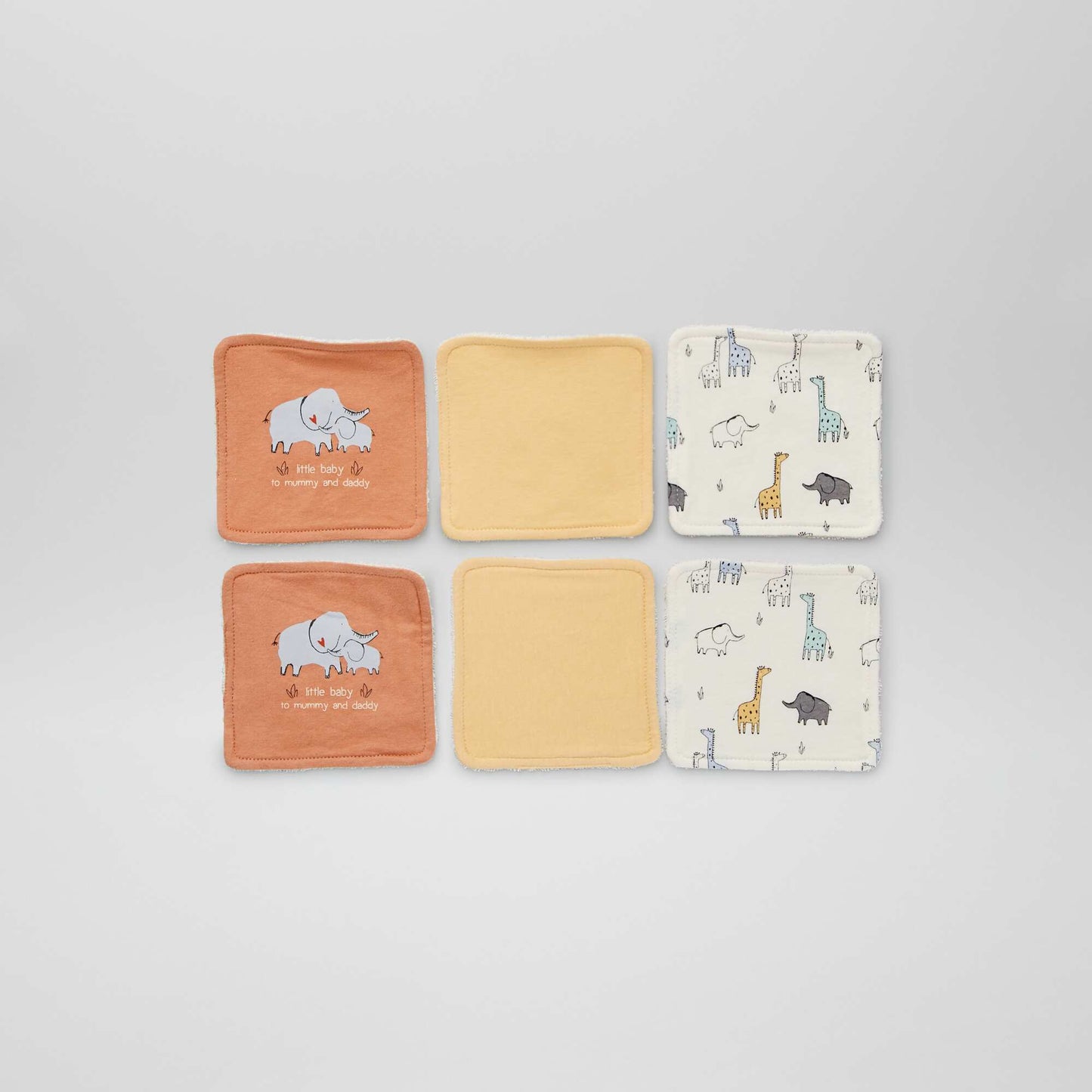 عبوة من 6 مناديل قابلة للغسل أبيض