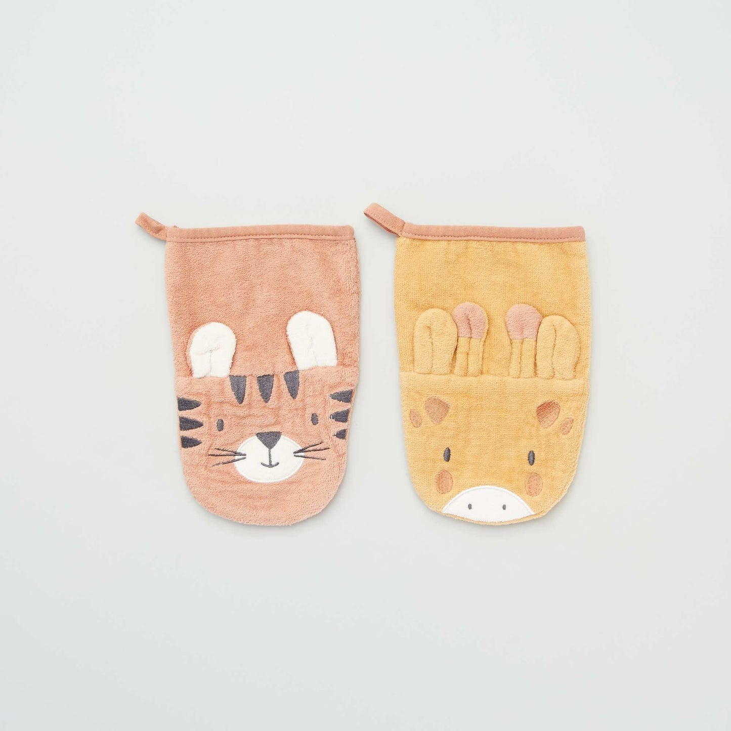 Pack of 2 animal wash mitts YELLOW