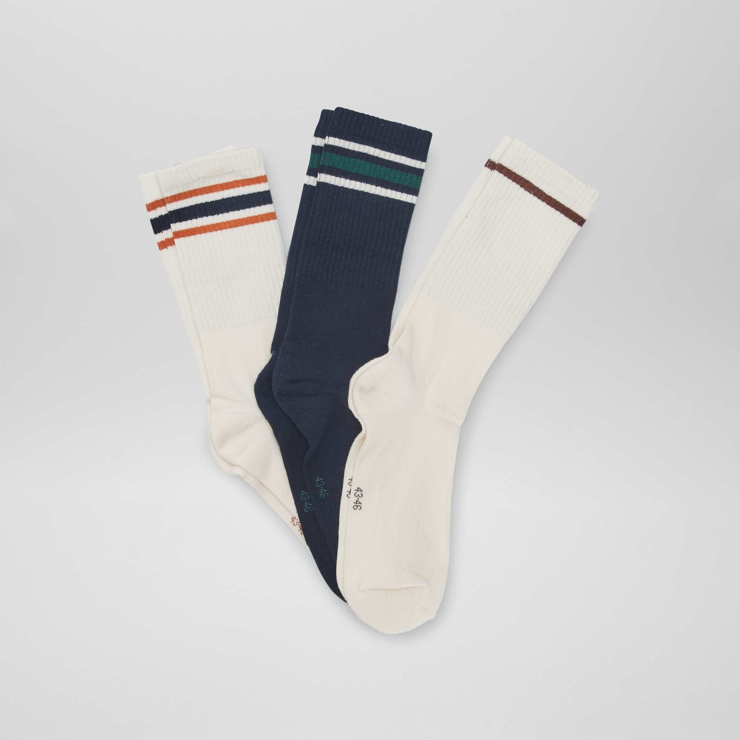 Pack of 3 pairs of ribbed socks NAVY