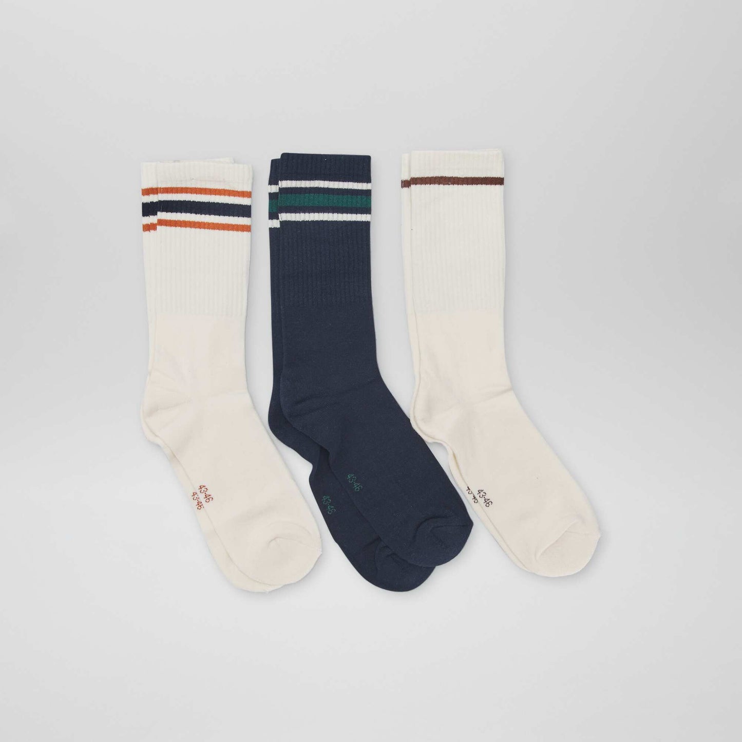 Pack of 3 pairs of ribbed socks NAVY