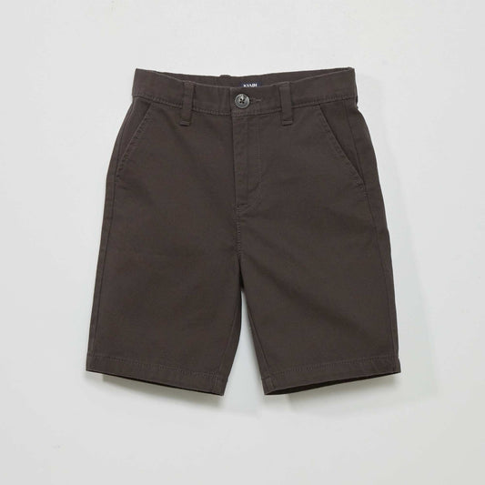 Slim-fit chino Bermuda shorts dark grey