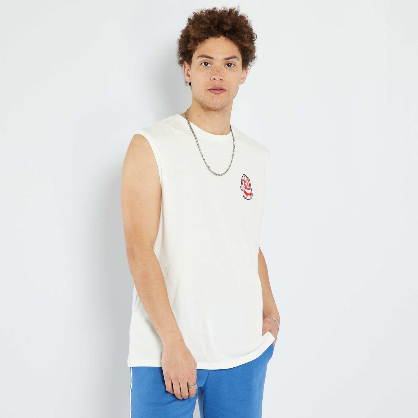 Jersey vest top WHITE