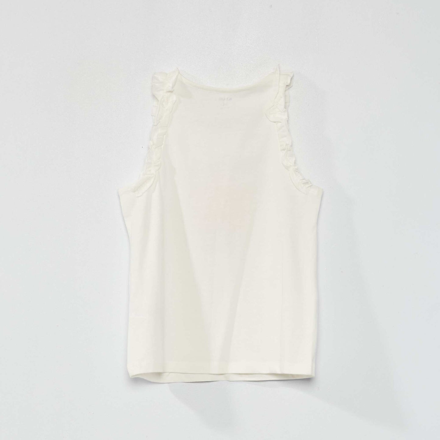 Frilly vest top WHITE