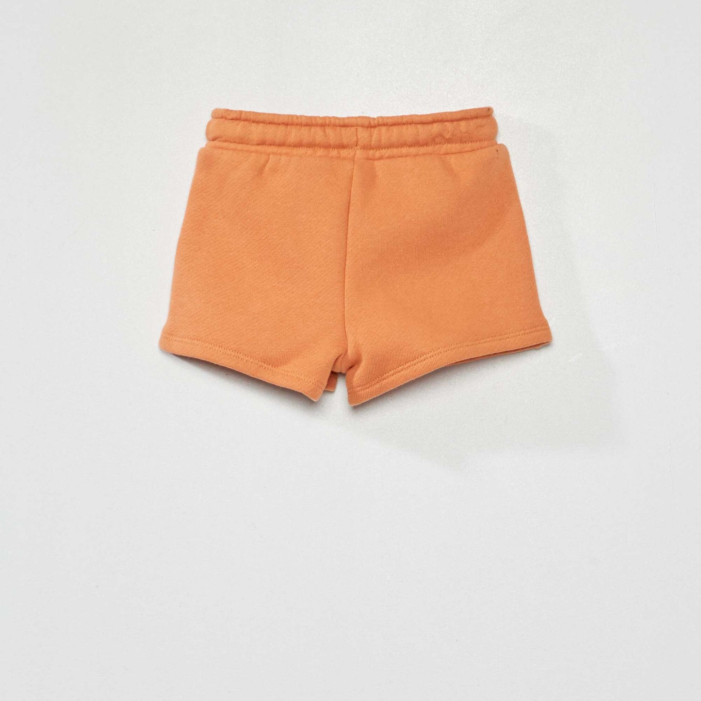 Plain sweatshirt fabric shorts rust orange